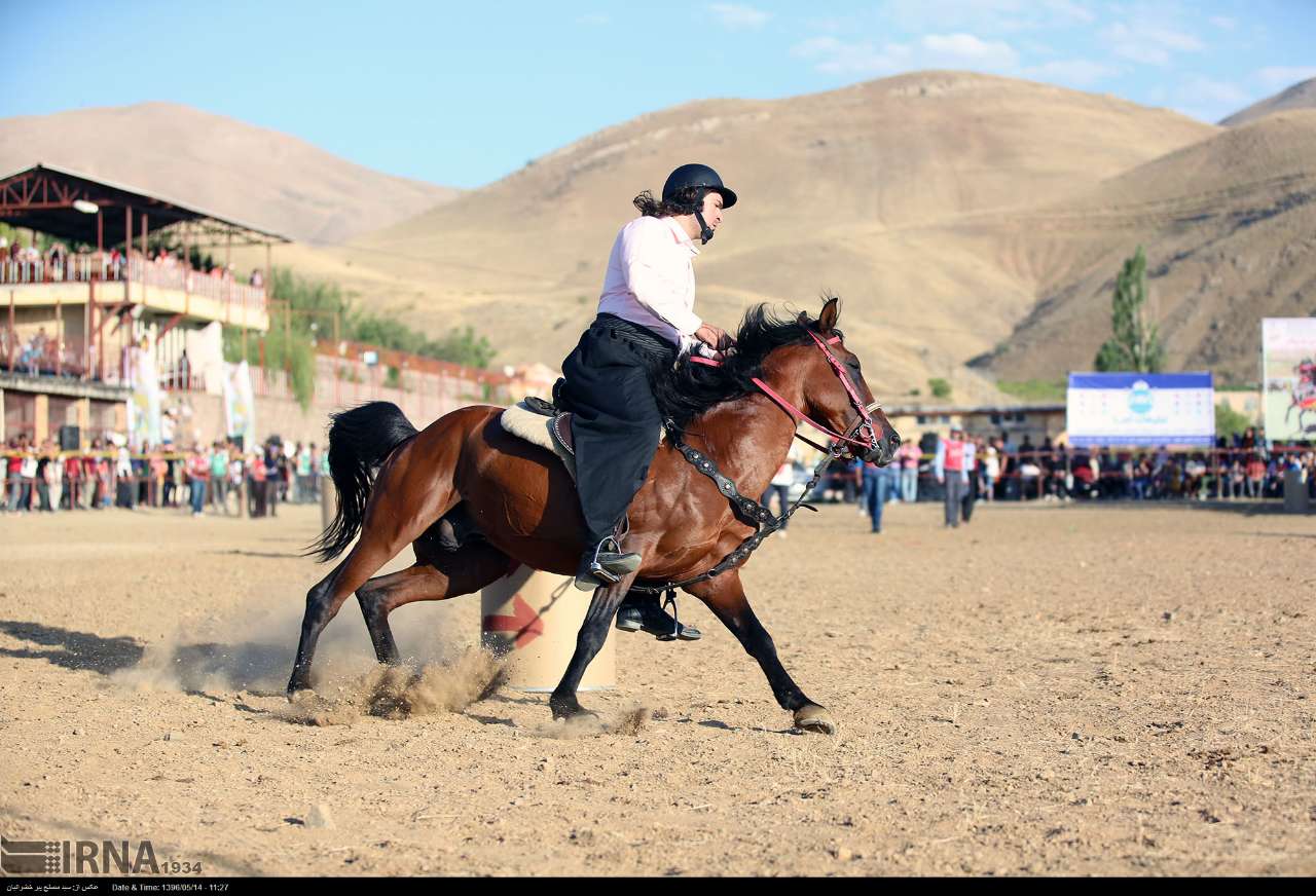 جشنواره بازیهای بومی محلی با اسب‎ در سنندج برگزار شد