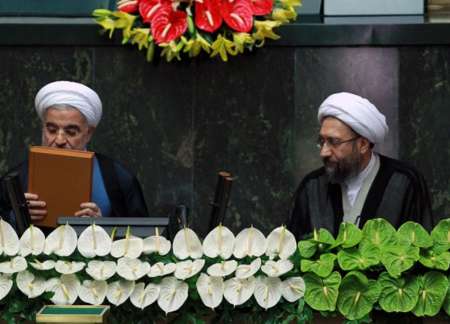 Hassan Rouhani sworn in as president of Iran for second term Hassan Rouhani sworn in as president of Iran for second term