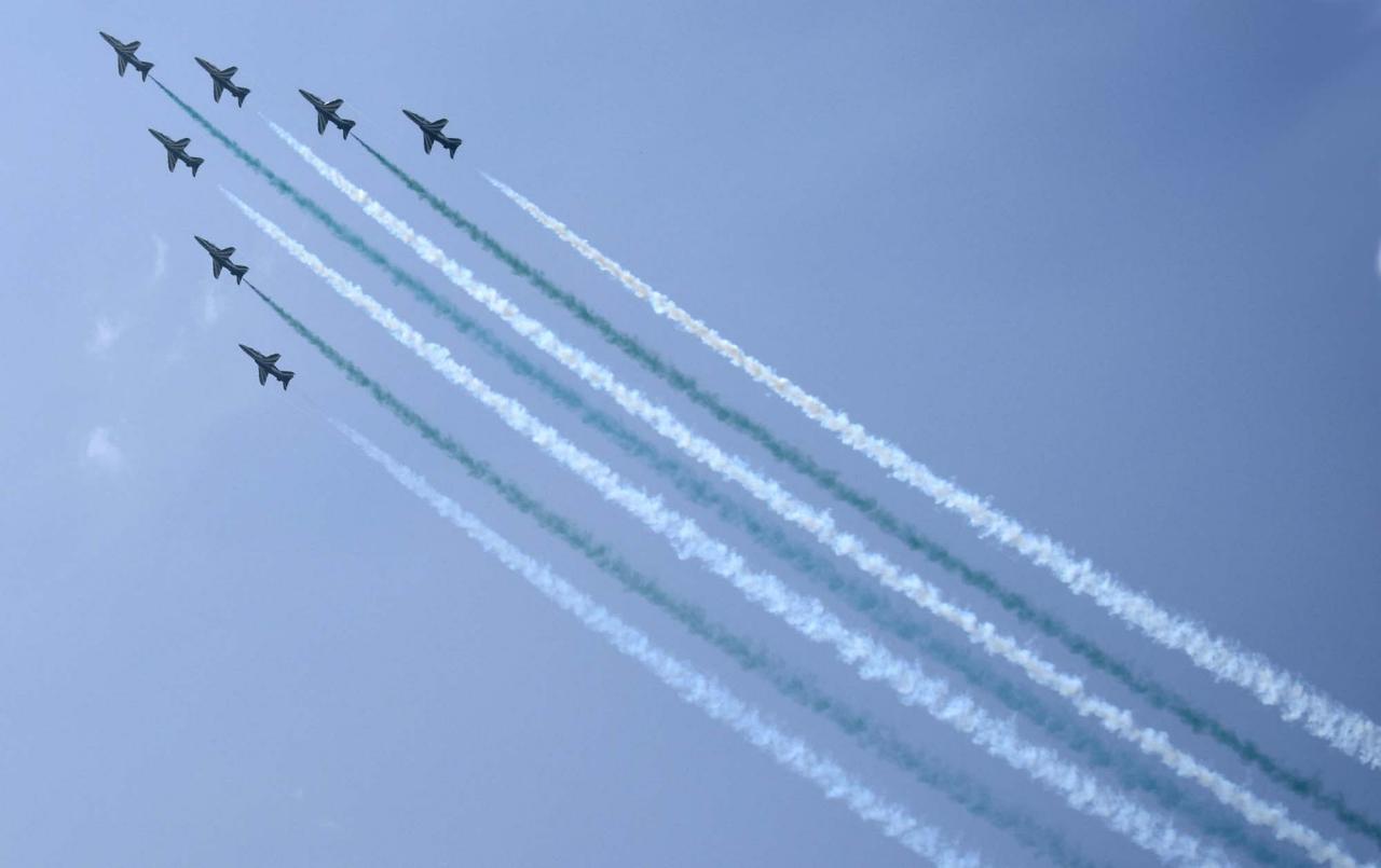 Pakistan jets perform aerobatics to mark 'Independence Day' Pakistan jets perform aerobatics to mark 'Independence Day'