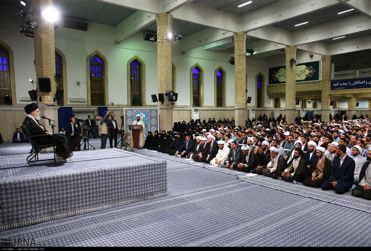 Iran's Leader receives students of Tehran theological schools Iran's Leader receives students of Tehran theological schools