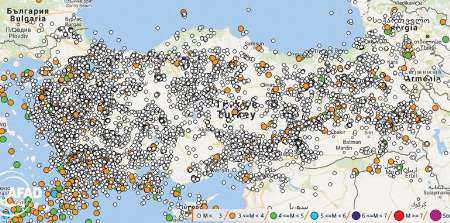 وقوع 26 هزار زمين لرزه در غرب تركيه طي هفت ماه اخير