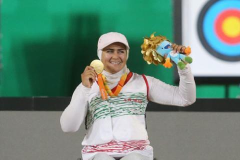 Iran disabled female archer grabs gold in Beijing para champs Iran disabled female archer grabs gold in Beijing para champs