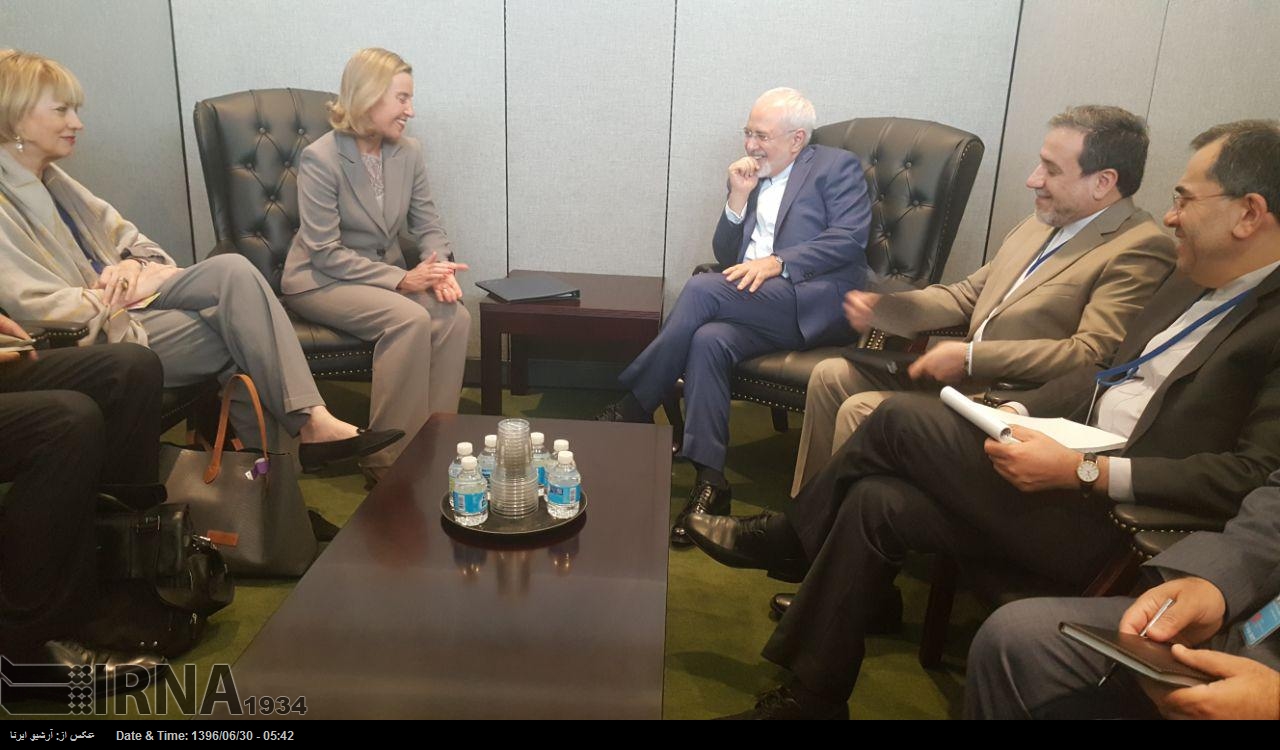 Zarif ve Mogherini, KOEP’in son uygulanması ile ilgili görüştü Zarif ve Mogherini, KOEP’in son uygulanması ile ilgili görüştü
