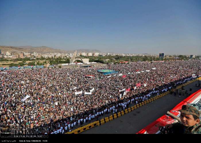 یمن / اجتماع بزرگ مردمی به مناسبت سومین سالگرد انقلاب 21 سپتامبر