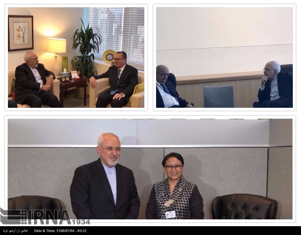 Zarif, Endonezya ve Cezayir Dışişleri Bakanları ile görüştü Zarif, Endonezya ve Cezayir Dışişleri Bakanları ile görüştü