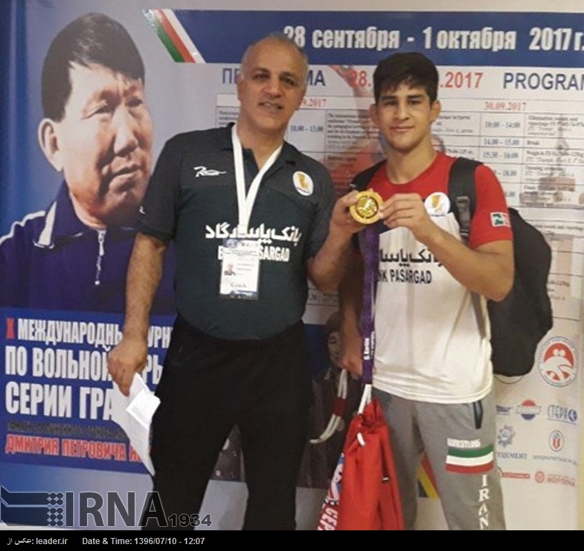 Luchador iraní de estilo libre consigue la medalla de oro en las competiciones mundiales Dmitry Korkin 2017 Luchador iraní de estilo libre consigue la medalla de oro en las competiciones mundiales Dmitry Korkin 2017