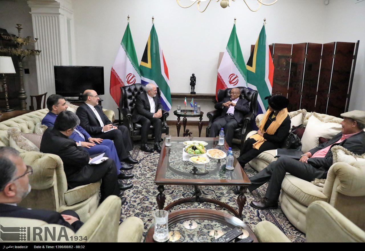 Zarif se reúne con el presidente sudafricano Zarif se reúne con el presidente sudafricano