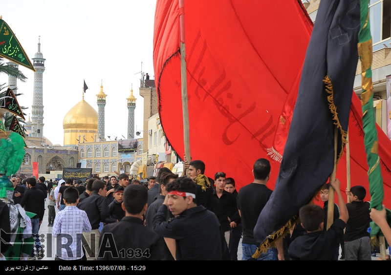 قم در سالروز رحلت رسول مهرباني ها(ص) و شهادت كريم اهل بيت(ع) به سوگ نشست