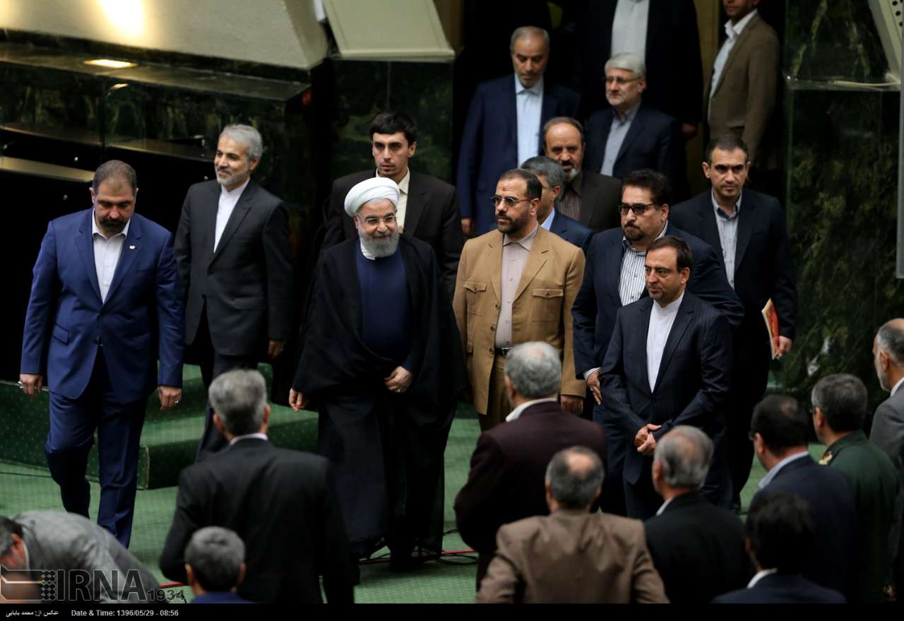 President Rouhani in Majlis for budget bill President Rouhani in Majlis for budget bill