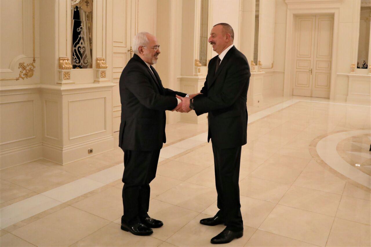 Iran FM Zarif confers with Azerbaijan president Iran FM Zarif confers with Azerbaijan president