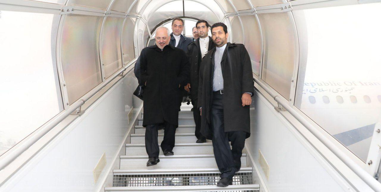 FM Zarif back home from Baku visit FM Zarif back home from Baku visit