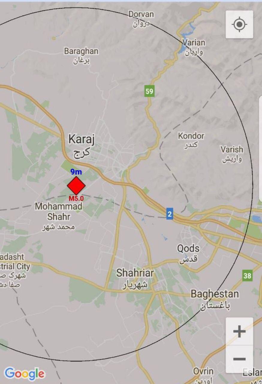 Séisme de magnitude 5,2 dans la capitale iranienne Séisme de magnitude 5,2 dans la capitale iranienne