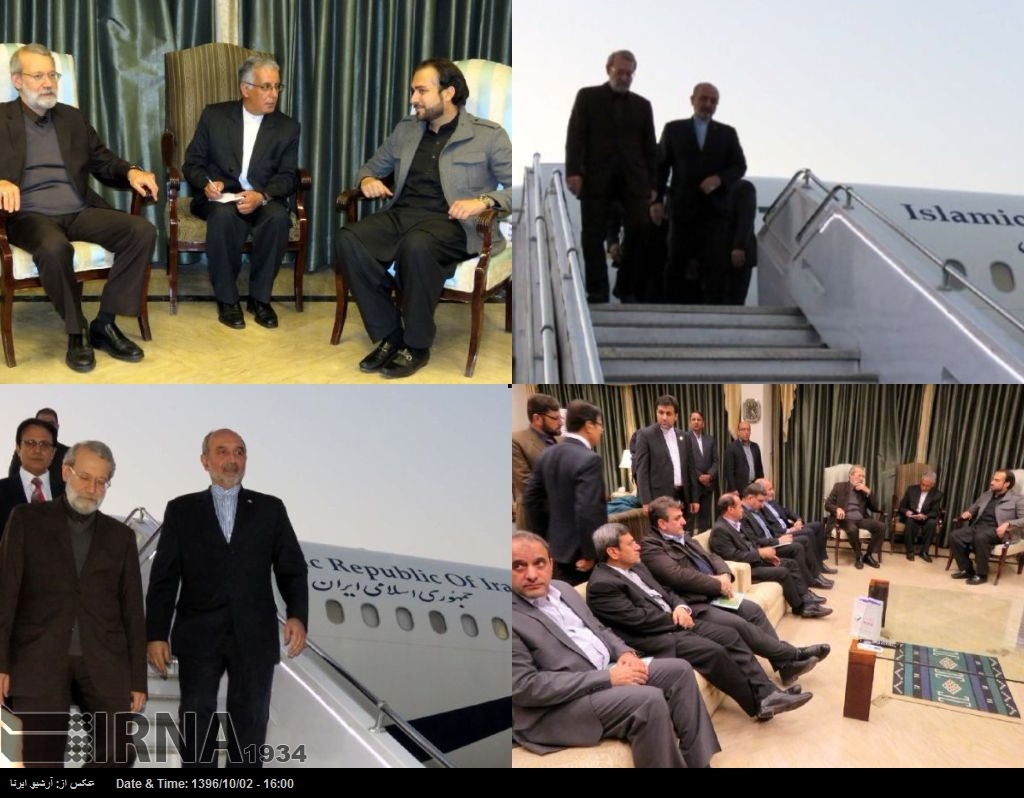 لاریجانی علاقائی اسپیکرز کانفرنس میں شرکت کے لئے پاکستان پہنچ گئے لاریجانی علاقائی اسپیکرز کانفرنس میں شرکت کے لئے پاکستان پہنچ گئے