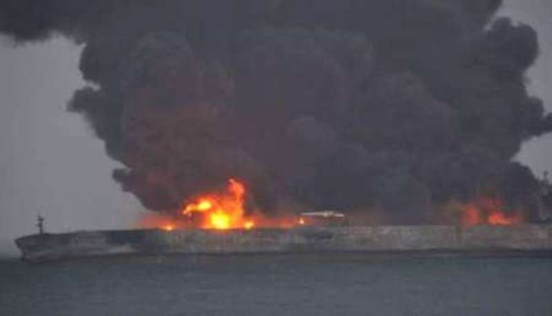 Iranian oil tanker still on fire: Diplomat Iranian oil tanker still on fire: Diplomat