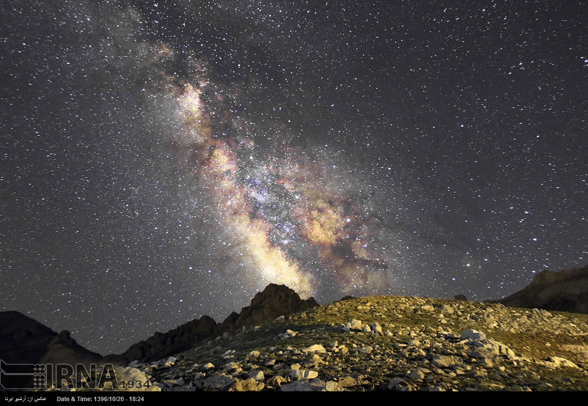 Magical night sky northwestern Iran