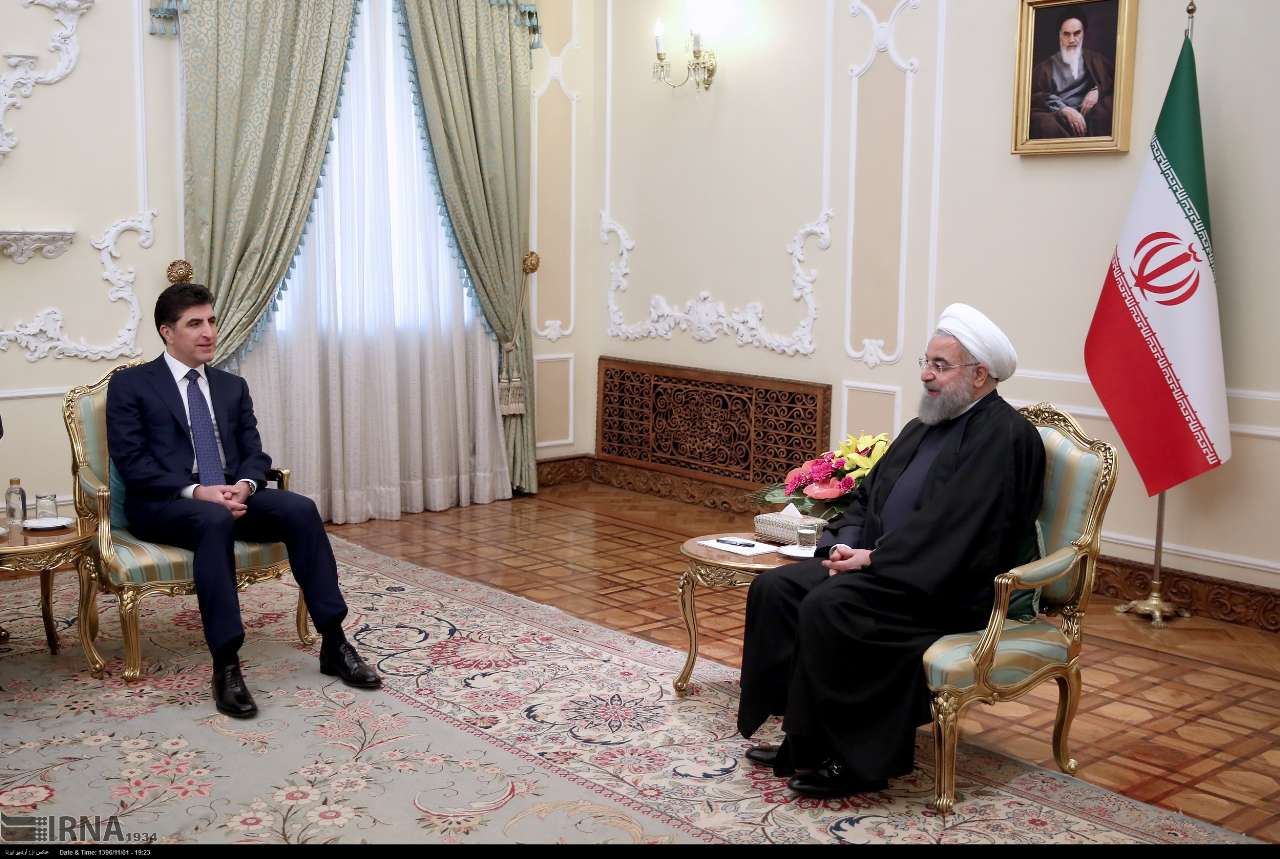 روحاني يستقبل رئيس وزراء إقليم کردستان العراق