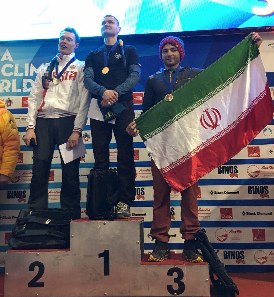 Iran ice climber bags bronze at Swiss World Tour Iran ice climber bags bronze at Swiss World Tour