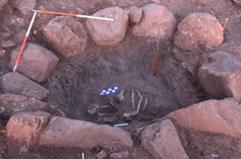 Explorations show sacrificed animals meat buried beside dead bodies Explorations show sacrificed animals meat buried beside dead bodies