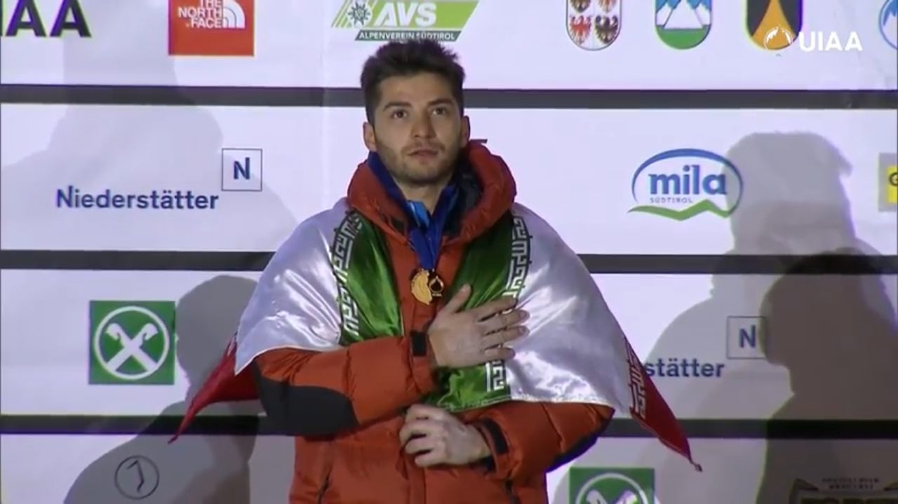 First gold medal for Iranian ice climbers First gold medal for Iranian ice climbers
