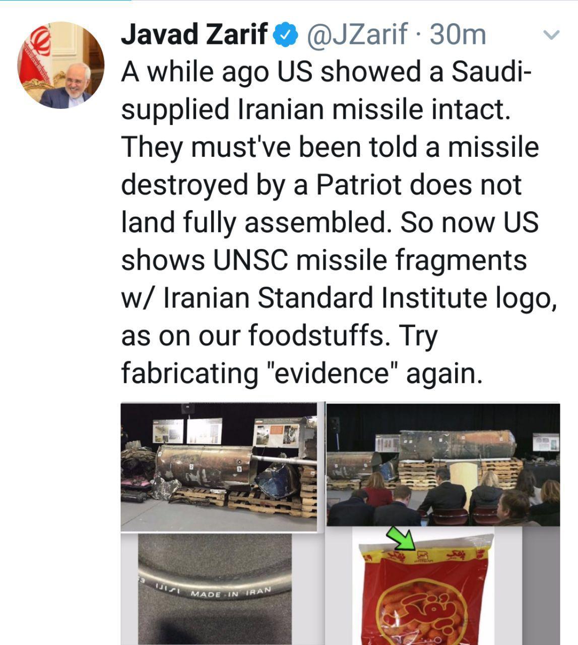 Irans Außenminister weist US-Anti-Iran-Vorwürfe zurück Irans Außenminister weist US-Anti-Iran-Vorwürfe zurück