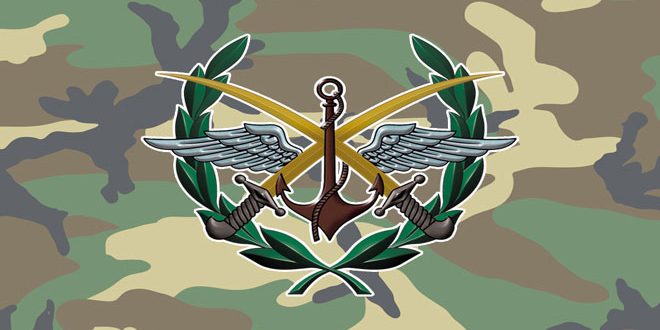 تصدينا لعدة صواريخ أطلقها الطيران الصهيوني من الأراضي اللبنانية باتجاه أحد مواقعنا العسكرية بريف دمشق تصدينا لعدة صواريخ أطلقها الطيران الصهيوني من الأراضي اللبنانية باتجاه أحد مواقعنا العسكرية بريف دمشق