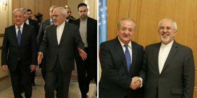 وزیر الخارجیة الایرانی یبحث ونظیره الاوزبكی القضایا الاقلیمة والارهاب وزیر الخارجیة الایرانی یبحث ونظیره الاوزبكی القضایا الاقلیمة والارهاب