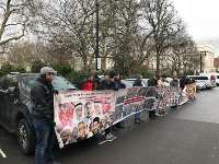 تجمع اعتراضی علیه جنایت‌های رژیم آل خلیفه درلندن