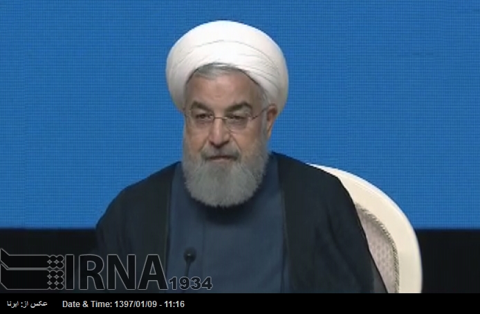 باکو- سخنان روحانی در همایش تجاری ایران و آذربایجان