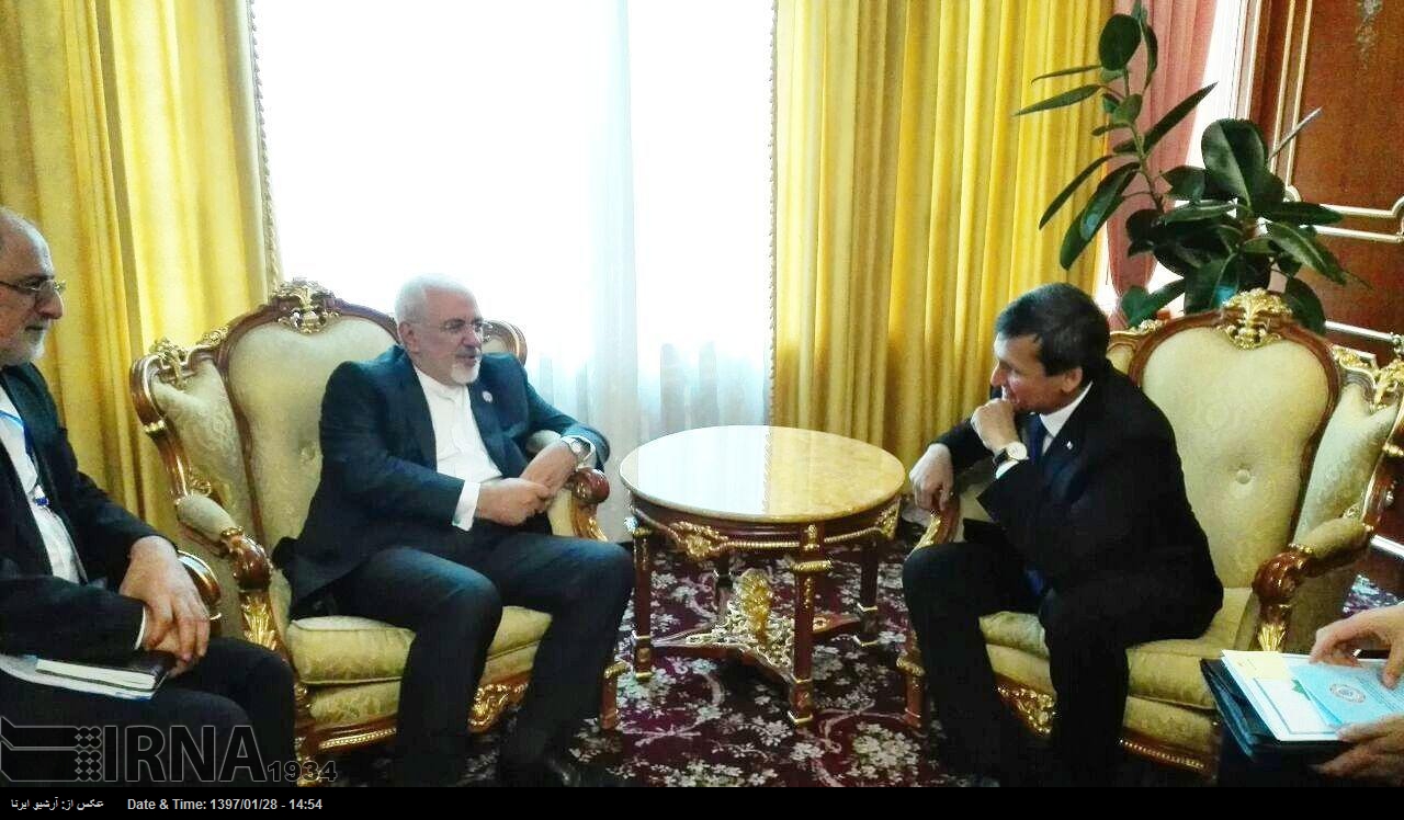 Zarif, Türkmenistan Dışişleri Bakanı ile görüştü Zarif, Türkmenistan Dışişleri Bakanı ile görüştü