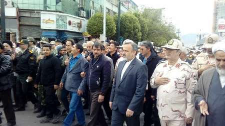 پيكر شهداي مرزبان در مشهد تشييع شد