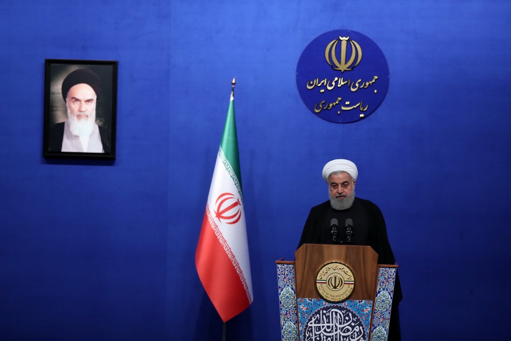 الرئیس روحانی یرد علي مزاعم 'بومبیو' الرئیس روحانی یرد علي مزاعم 'بومبیو'