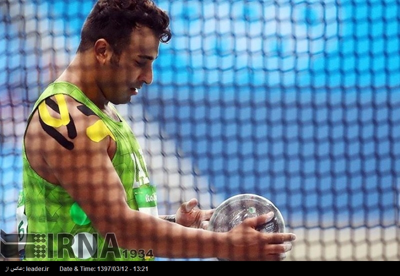Lanzador de disco iraní, tercero en la Liga Diamante 2018 Lanzador de disco iraní, tercero en la Liga Diamante 2018