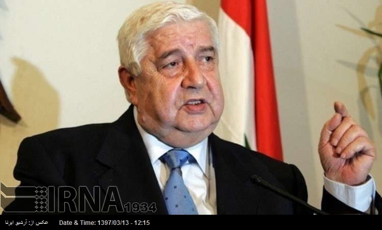 شام میں ایران کی فوجی موجودگی بالکل قانونی ہے: ولید المعلم شام میں ایران کی فوجی موجودگی بالکل قانونی ہے: ولید المعلم