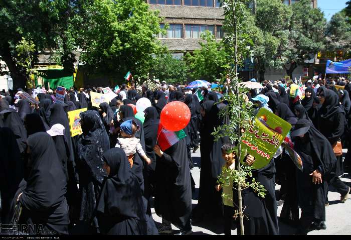 مردم ظلم ستیز استان همدان حضوری باشکوه در راهپیمایی روز قدس دارند