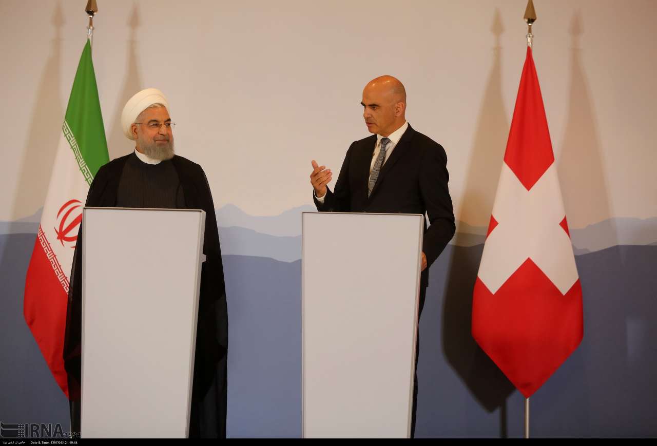 Pressekonferenz der iranischen und schweizerischen Präsidenten in Bern Pressekonferenz der iranischen und schweizerischen Präsidenten in Bern