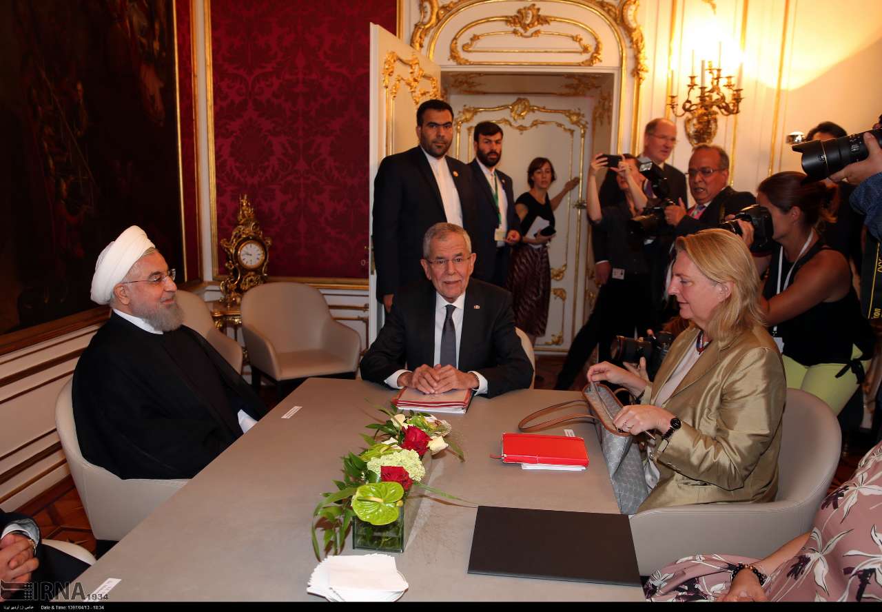 Präsident Hassan Rouhani trifft Österreichs Bundeskanzler Sebastian Kurz Präsident Hassan Rouhani trifft Österreichs Bundeskanzler Sebastian Kurz