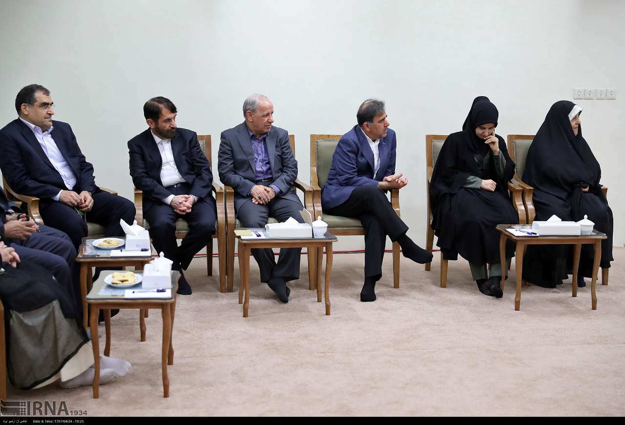 IRNA English - Leader Receives President Rouhani, Cabinet Members