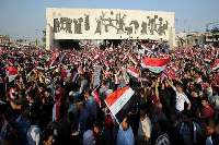 تظاهرات در بغداد و چند شهر عراق با آرامش نسبی برپا شد