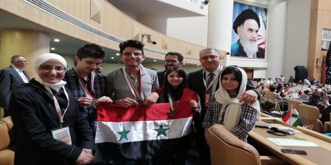 Syria wins 3 bronze medals at Int’l Biology Olympiad in Iran Syria wins 3 bronze medals at Int’l Biology Olympiad in Iran