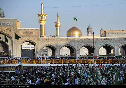 Imam Reza Shrine on eve of his birthday