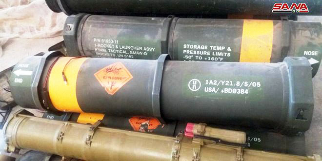US TOW missiles left behind by terrorists found in Quneitra US TOW missiles left behind by terrorists found in Quneitra