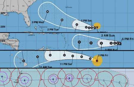 مقامات آمريكا و كارائيب براي 4گردباد حاره اي آماده مي شوند