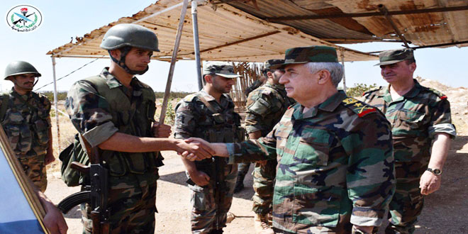 Gen Ayoub visits military formation in Hama, Lattakia, Idleb Gen Ayoub visits military formation in Hama, Lattakia, Idleb