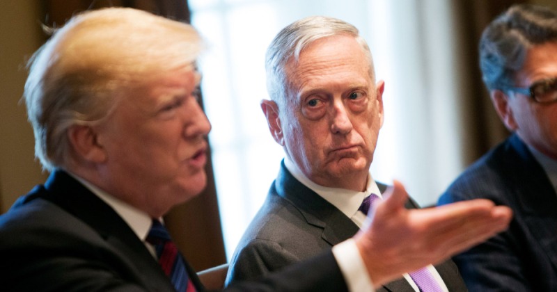 Trump-Matiss confrontation rising: American paper Trump-Matiss confrontation rising: American paper