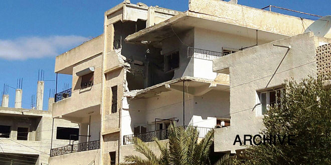 Material damage due to terrorist attack with shells in Hama Material damage due to terrorist attack with shells in Hama