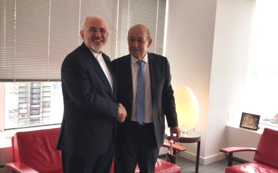 Zarif rencontre son homologue français à New York Zarif rencontre son homologue français à New York