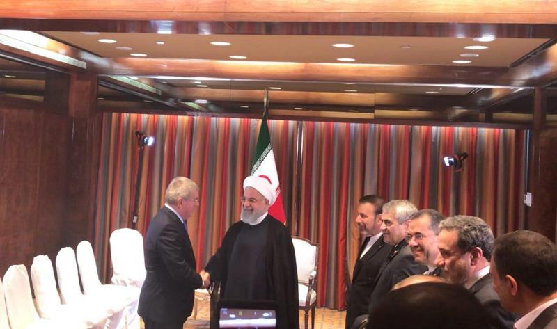 IOC chief confers with Rouhani IOC chief confers with Rouhani