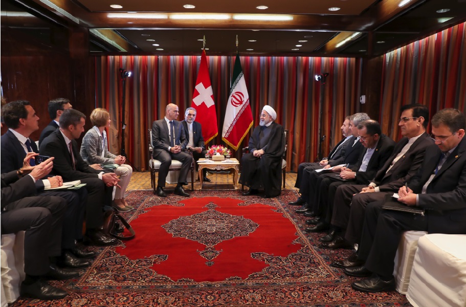 Presidents of Iran, Switzerland confers with each other Presidents of Iran, Switzerland confers with each other
