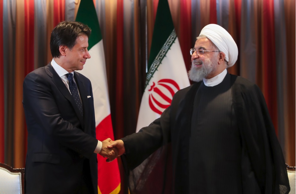 Iran President meets with Italian PM in New York Iran President meets with Italian PM in New York