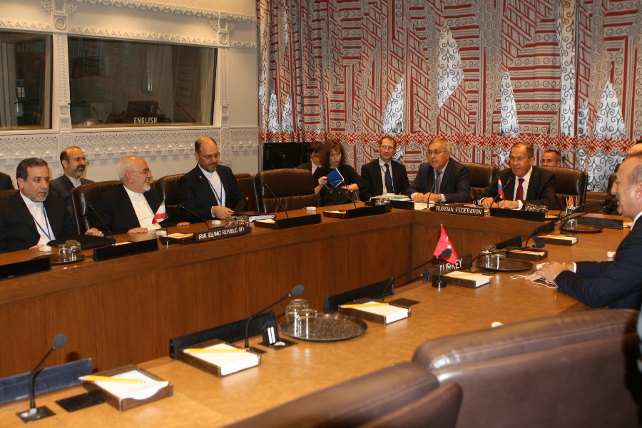 Iran, Turkey, Russia FMs meet on Syria in NY Iran, Turkey, Russia FMs meet on Syria in NY